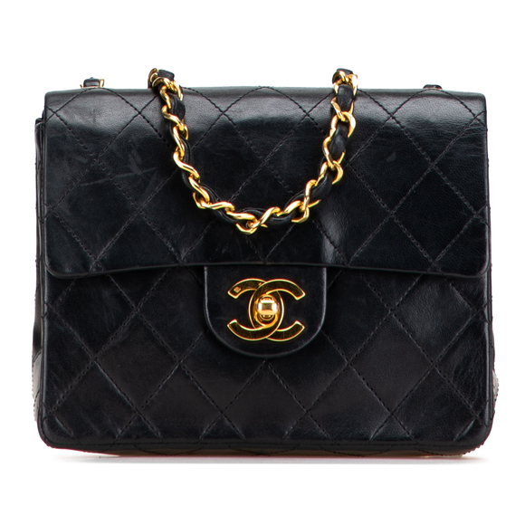 Pre-Loved Chanel Mini Square Classic Lambskin Single Flap - Picture 1 of 11